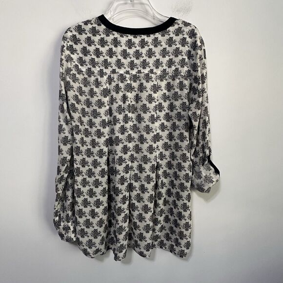 Anthropologie Vanessa Virginia Blouse 4 Owl Print V Neck Thin High Low Hem Boho - Picture 11 of 12